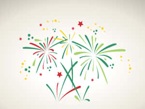 Fireworks Digital Hand Drawn Art Wallpaper