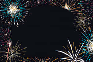 Fireworks Poster Background Border Wallpaper