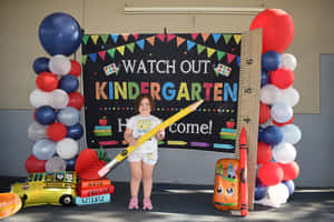 First Dayof Kindergarten Celebration Wallpaper