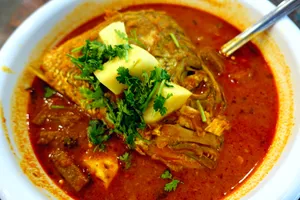 Fish Head Curry Dish High Angle Shot Wallpaper