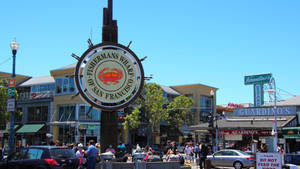 Fishermans Wharf Entrance Full View Wallpaper