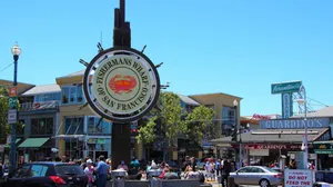 Fishermans Wharf Sign From A Distance Wallpaper