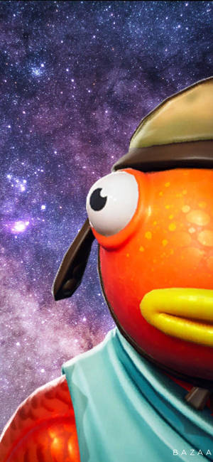 Fishstick Fornite Half Face Galaxy Wallpaper