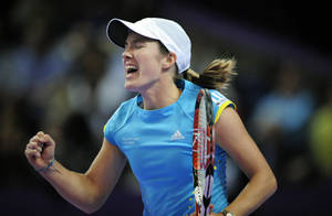 Fist Pump Justine Henin Wallpaper