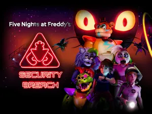 Five Nights At Freddy's Security Breach Survival Poster Wallpaper