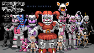 Five Nights At Freddy's: Sister Location In Line Wallpaper