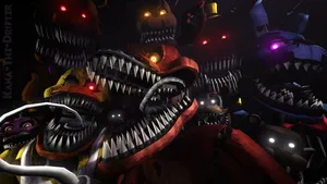 Five Nights At Freddys 4 Menacing Nightmare Wallpaper