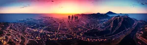 Fivem Overlooking City View Wallpaper