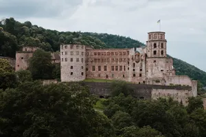 Flag On Heidelberg Castle Wallpaper