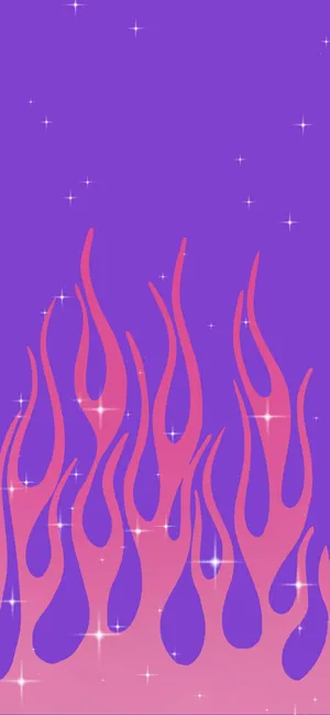 Flame Purple Art Wallpaper