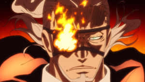 Flaming Eye Anime Character Wallpaper