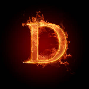 Flaming Letter D Wallpaper