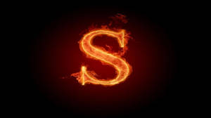 Flaming Letter S Wallpaper