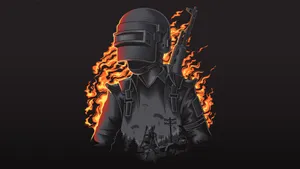 Flaming Pubg Lover Art Wallpaper