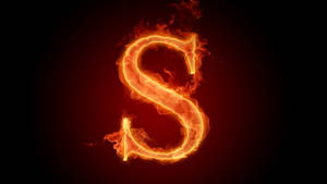 Flaming S Alphabet Wallpaper