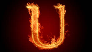 Flaring Letter U In Alphabet Wallpaper