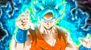 Flaring Son Goku Is Ready To Fight Wallpaper