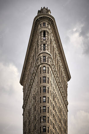 Flatiron Building Gray Clouds Wallpaper