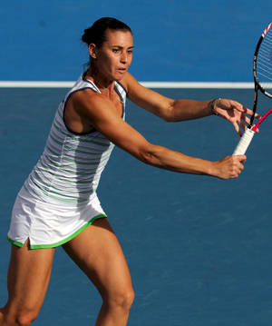 Flavia Pennetta Side Swing Wallpaper