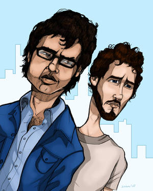 Flight Of The Conchords Cartoon Art Wallpaper