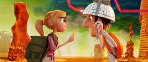 Flint And Sam Cloudy With A Chance Of Meatballs 2 Wallpaper