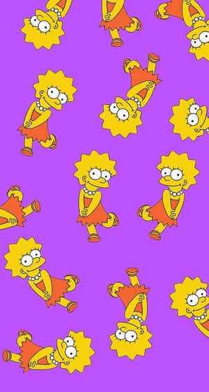 Flirty Lisa Simpson Aesthetic Wallpaper