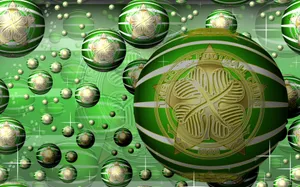 Floating Celtic Irish Spheres Wallpaper