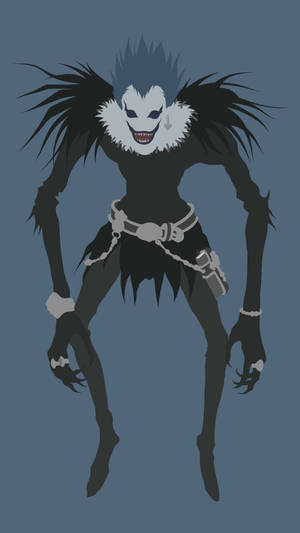 Floating Ryuk Artwork From Death Note Iphone Wallpaper