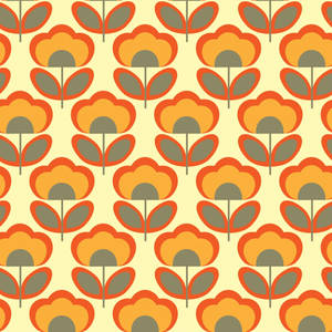 Floral 70s Retro Aesthetic Wallpaper