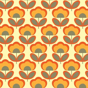 Floral 70s Retro Aesthetic Wallpaper