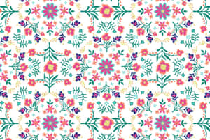 Floral Aesthetic Pattern Boho Mac Wallpaper