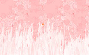 Floral Aesthetic Pink Desktop Wallpaper