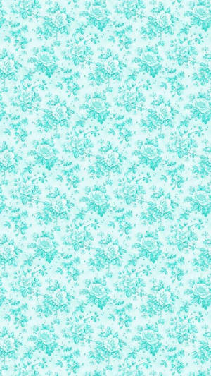 Floral Pattern Mint Green Wallpaper