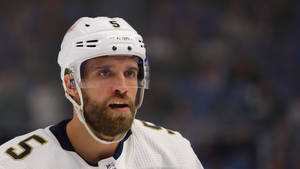 Florida Panthers Defenseman Aaron Ekblad Close Up Shot Wallpaper