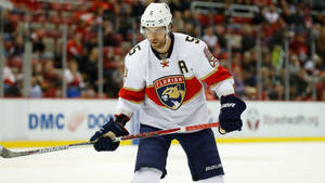 Florida Panthers Defenseman Aaron Ekblad In 2022 Nhl Game Wallpaper