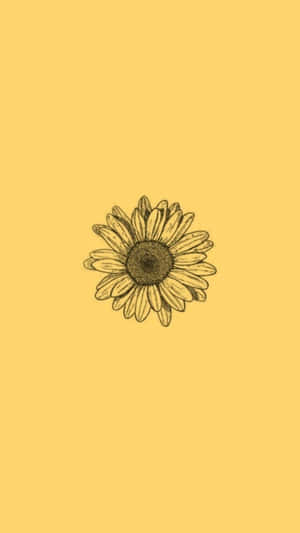 Flower Art Light Yellow Wallpaper