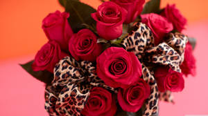 Flower Leopard Print Wallpaper