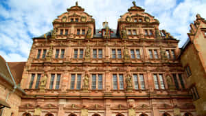 Fluffy Clouds Above Heidelberg Castle Wallpaper
