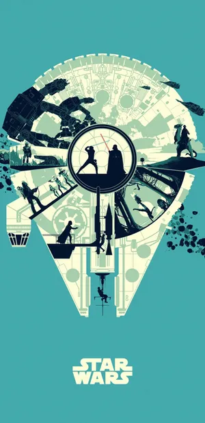 Fly Through The Galaxy In A Millenium Falcon Wallpaper