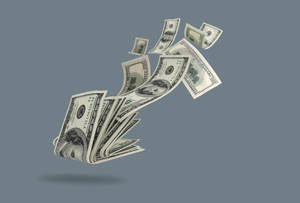 Flying Dollar Inflation Wallpaper