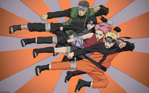 Flying Kicking Of Team 7 Wallpaper