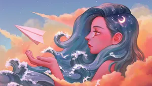 Flying With Flair - Take To The Skies In Style With This Pink Plane Wallpaper