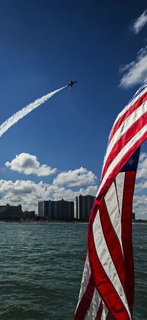 Flyover American Flag Cool Iphone Wallpaper