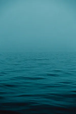 Foggy Teal Ocean Wallpaper