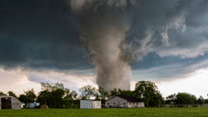 Foggy Tornado Storm Wallpaper