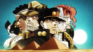 Follow The Adventures Of Jojo And His Friends As They Battle Evil Forces In The Animated Manga Series Wallpaper