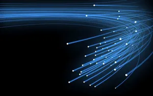Follow The Neon Curve Of Technology Wallpaper
