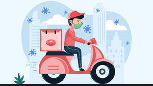Food Delivery During Pandemic Wallpaper
