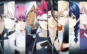 Food Wars Shokugeki No Soma Characters Cover Wallpaper