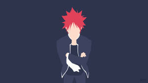 Food Wars Shokugeki No Soma Minimalist Wallpaper